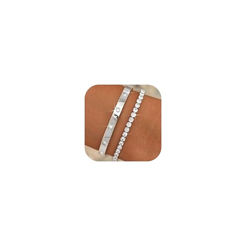 【Braccialetti Regali Donna】Questi bracciale tennis zirconi e bbracciale rigido donna sono perfetti per l'ufficio, gli spostamenti quotidiani o un uso quotidiano. Confezionato in una raffinata scatola regalo, questo set bracciali donna è un'eccellente idea regalo per lei. Regalalo ai tuoi amici, alla tua mamma o alla tua moglie per il compleanno, il matrimonio, gli anniversari, a Natale o in altre occasioni speciali