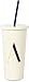 Kate Spade New York Insulated Initial Tumbler with Reusable Silicone Straw, 20 Ounces, A (Blue)