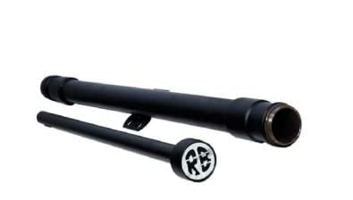BIKE AUTO ACCESSORIES Bullet Leg Guard Single Rod with Heavy Open Baseball Bat for Classic Reborn 350 (Black)
