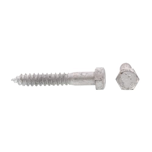 Lag Vis Bolt tirefond tête hexagonale 5/8 x 4 acier galvanisé pour bois et charpente