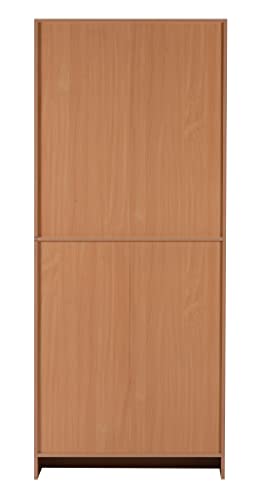 Image of DeckUp Muvo 6-Shelf Engineered Wood Book Shelf and Display Unit (Bavarian Beech, Matte Finish)