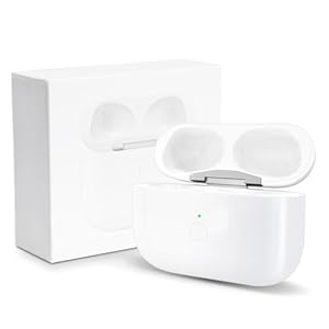 Étui de Chargement sans Fil pour AirPods Pro 1 et 2 générations, Compatible avec USB C et sans Fil, avec Bouton d'appairage Bluetooth, Blanc