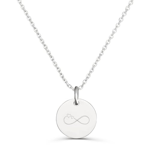 Collier personnalisé infini en argent véritable pour femme