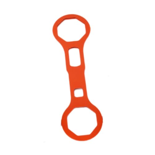 Sharplace Clé à Fourche 46 Mm/50 Mm pour Amortisseurs Avant : Outil de Démontage, D'installation et de Réparation, Clé pour Bras D'amortisseur (modèle C, Orange