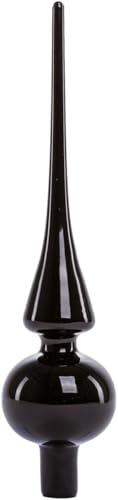 Trend Line Christbaumspitze aus Glas 26 cm schwarz Glanz...