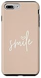 Smile Positive Inspirational Quote - Wheat Beige Case for iPhone 7 Plus/8 Plus