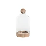 Vase de la marque Home ESPRIT Home ESPRIT Vase Transparent Naturel Bois Verre 21 x 21 x 42 cm