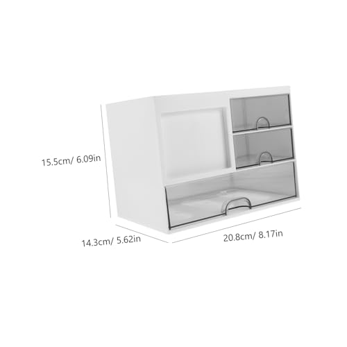 Boîte pour documents avec rangement de fournitures empilable - 3