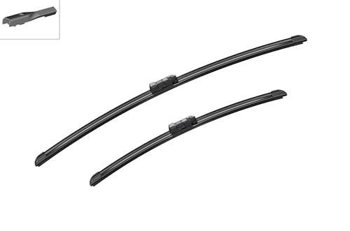 Image of BOSCH 3397014318 AeroTwin Wiper Blades - Set of 2 (25 inch & 18 inch) Top Lock 16mm | Driver and Passenger Side Original Equipment Replacement Blades