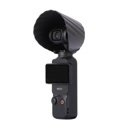 Generic Camera Lens Sun Hood for DJI Osmo Pocket3 Lens Sunshade, Anti Glare Sunshade Cover Lens Cap Lens Hoods Light Blocking for Pan Tilt Protection Accessories, black