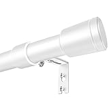 1 Inch Diameter Curtain Rod for Windows 84-120 Inch Extra Long White Curtain Rods with Brackets Adjustable Pole Heavy Duty Curtains Rod for Patio Kitchen Bedroom Living Room Outdoor