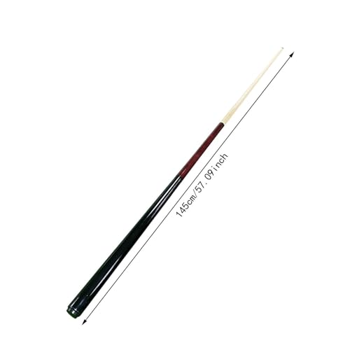 Taco de billar madera 145 cm punta 14 mm negro miniatura 2