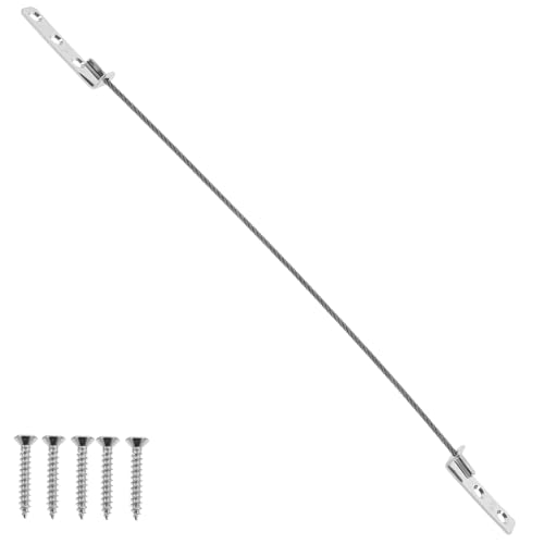 SOLUSTRE 3 Piezas Cable anticaída para puertas y ventanas. cerrar seguridad doble pantalla babero cerradura de cable protectores de ventana para protector de ventana acero Silver