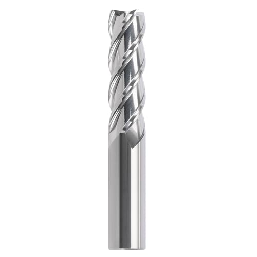 Image of MYS Cermet End Mill Set -4Flute- 16mm Shank 100 for Milling Machine, CNC Router Bits Carbide Speed Square Nose for Hardened Steel,Torno para Metal -HRC68- Uncoated