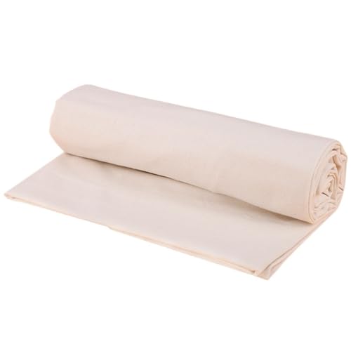 Toile en coton et lin au mètre de 3m blanc pour nappe et rideau