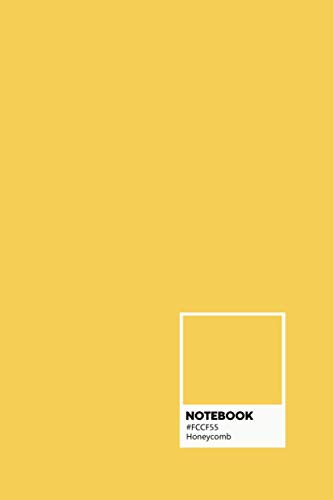 Notebook: lined Journal- Pantone color Design - Large (6 x 9 inches) - 101 Pages -Honeycomb Yellow: Composition Book Perfect bound, Soft Cover - Minimal style