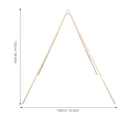 Postes de madera redondos con refuerzo triangular estable para tipis infantiles de jardín 2