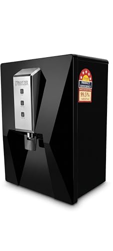 Image of D'PHYLTER Alkaline RO Water Purifier Filter for Home, 9L, Charcoal Black | 8-stage RO+UV+UF, TDS controller, copper & alkaline minerals, 9L tank, for borewell tanker & municipal water to 2000 PPM