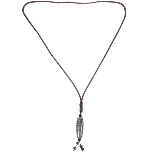 ibasenice Collier Pendentif Tibétain Bouddhiste Bijou Ethnique Pour Femme Collier De Perles Avec Chaîne