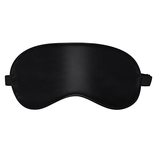 Masque de Nuit, Brencco Masque de Sommeil, Occultant Ultra-Douce Masque de Voyage avec Sangle Réglable, Masque de Yeux Ergonomique pour Dormire /Homme/Femme/Enfant- Noir