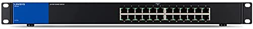 Linksys アンマネージPoE+ スイッチングハブ LAN 24ポート 10 / 100 / 1000Mbps ギガビット対応 金属筺体 静音設計 設定不要 5年保証 LGS124P-JP-A