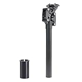 CHIZISX Tija de sillín de aleación de aluminio para bicicleta de montaña con absorción de golpes, tubo de sillín de suspensión para montar