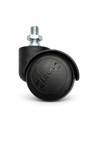 Image of Castersman .Office Chair TP Nylon Twin Wheel Castor Load capacity-150 kg Pack of 5 Piece (Screw Type)