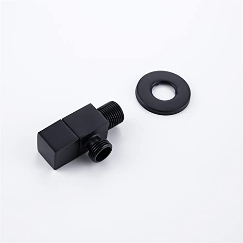 Válvula de ángulo para inodoro de latón negro G1/2 resistente 5