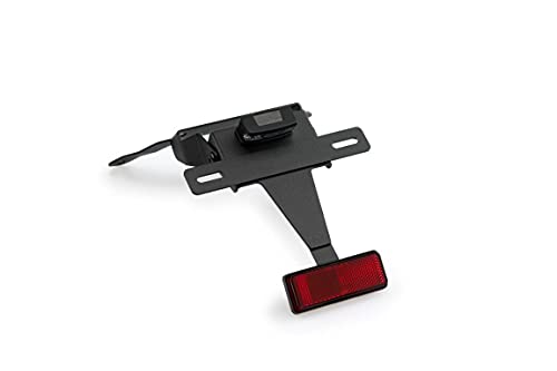 Support de plaque Puig 4817N réglable noir en acier accessoire de personnalisation moto