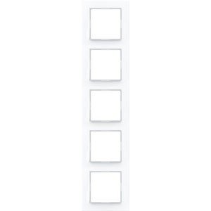 Cadre Jung 5 postes AC 585 BF WW pour regrouper vos interrupteurs sans risque de casse