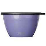 S'well Stainless Steel Salad Bowl Kit 64oz, Hillside Lavender, Comes with 2oz Mini Canister and Removable Tray for Organization, Leakproof, Easy to Clean, Dishwasher Safe