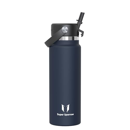 Sparrow Botella Agua Acero Inoxidable 1L Botella Termica Pajita - Termo