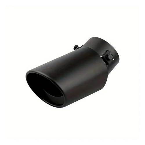 Windscreen Wiper Universal Car Exhaust Tip Round Aluminum ALloy Muffler Tail Trim Rear Auto Exhaust Pipe Nozzle Silencer Pipe Inlet 63mm Front Wiper Blades(Black Bend)