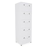 Spind mit 10 abschließbaren Fächern aus Holz | Wertsachenschrank mit Zylinderschlössern |...