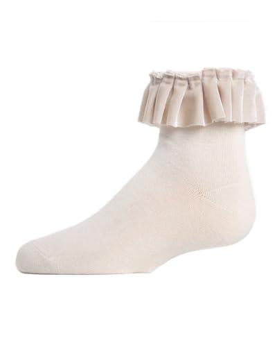 MeMoi Velvet Pleated Girls Cotton Blend Anklet Socks