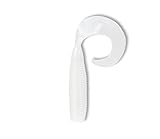 Gary Yamamoto 5" Single Tail Grub Soft Plastic Fishing Angling Swimbait Lure with Tail-Curling Action - 20 Pack, Cream White