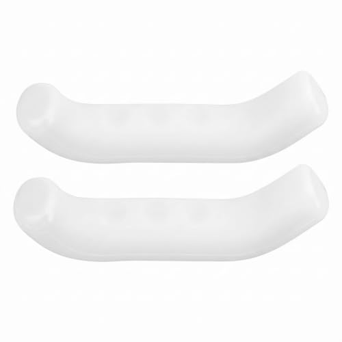 2 Manchons Levier Frein Silicone Antidérapant Protection VTT Vélo Blanc