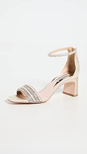 Badgley Mischka Women's Kameryn Heeled Sandal, Ivory Satin, 8.5 | Image 1