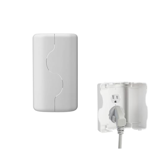 Buhdjfnke Caja de Enchufes de Pared para Interiores con de Doble Cubierta de Prueba de Agua Placas