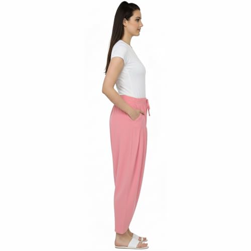 Image of Loose Fit Rayon Dhoti Tulip Pants for Women Patiala Salwar Bottom Wear Harem Pants, Waist Free Size (28 Inch to 42 Inch)