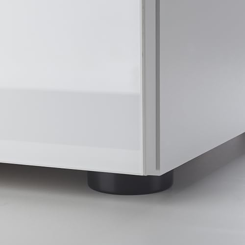 Rauch Möbel Flipp, Kommode für Schlafzimmer, Kinderzimmer, Wohnzimmer, Jugendzimmer, Flur, Garderobe, 3 Schubladen, mit Softclose-Funktion, Farbe Glas Weiß, Breite 40 cm