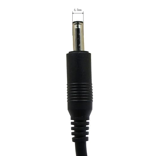 Image of Dell Replacement 45W Adapter 19.5V pin 4.5 mm Charger for Laptops Inspiron Black with Abrale Power Cord