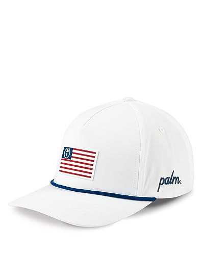 Palm Captain USA Hat- Quick Drying, Breathable, Sun and Rain Protection (White)