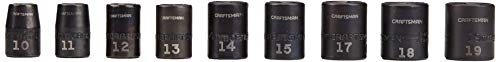 Craftsman Impact Socket Set, Mm, Easy-To-Read, 3/8-Inch Drive, 9-Piece (915881) #TOP1