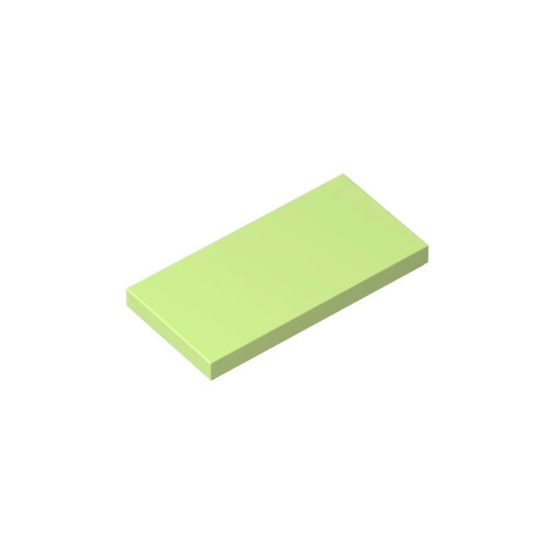 XYEIUGO Gobricks 87079 Foundation Plate Tile 2x4 with Groove 50 Pieces GDS-614 Building Blocks Color:Yellowish Green