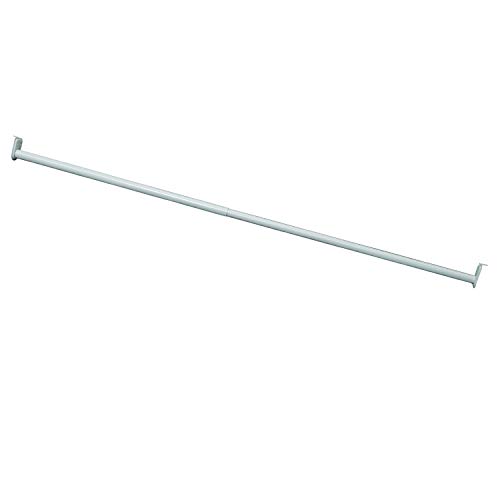 Design House Hardware 205831 Adjustable Closet Rod, 48"-72", White