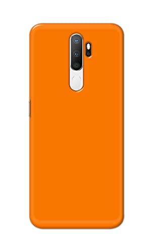 Image of Plain Orange Hard Back Case Cover for Oppo A5 (2020) / Oppo A9 (2020) / Oppo A11x Back Cover -(J5) VNS2229