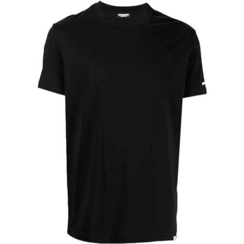 Fit type: Dritto DSQUARED2 T-Shirt Manica Corta da Uomo Marchio, Modello D9M205190., Realizzato in Cotone. Nero