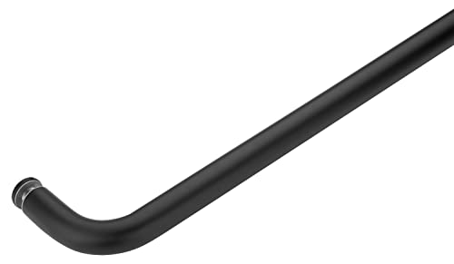 Rockwell Combination Towel Bar With Shower Door Handle 6" X 18" In Matte Black Finish For Frameless Heavy Glass Shower Doors, Durable Commercial & Residential, Door Hardware, Door Handles, Locks #TOP1