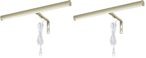 Image of LED Picture Lights for Paintings Plug in, 14 Inch 4W Adjustable Art Light Gallery Wall Light for Display Art Work, Antique Brass Finish, CRI90+, 3000K Warm White, ETL Listed (Pack of 2)